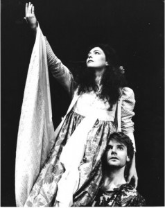 Anne Lannan and Robin Begg in the cauldron